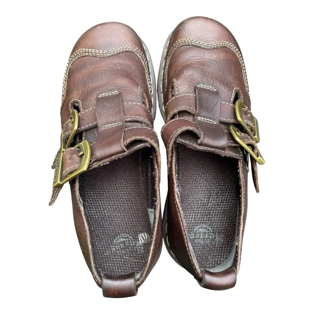 Vintage Brown Dr. Martens CATY 8065 style  Mary Jane Buckle Strap Fisherman US 8